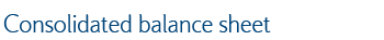Consolidated balance sheet