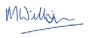 Signature of Mark Williamson